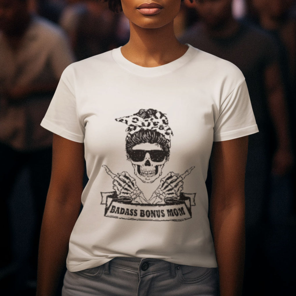 Funny Stepmom T Shirt Badass Bonus Mom TS02 Printyourwear