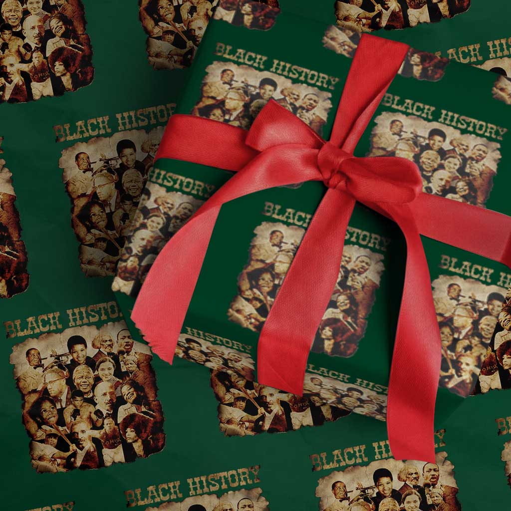 Black History Month Wrapping Paper Roll African American Pride TS14 Green Print Your Wear