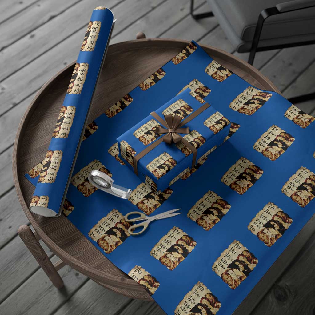 Black History Month Wrapping Paper Roll African American Women Pride TS14 Blue Print Your Wear
