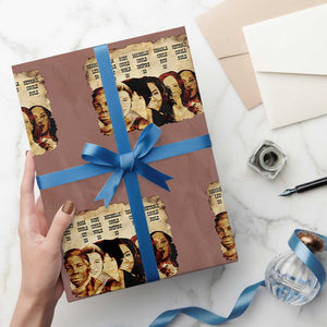 Black History Month Wrapping Paper Roll African American Women Pride TS14 Mocha Print Your Wear