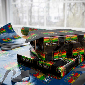 Black History Month Wrapping Paper Roll Honoring The Past Inspiring The Future TS12 Black Print Your Wear