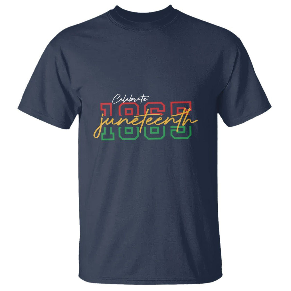 Black History T Shirt Celebrate Juneteenth 1865 TS01 Navy Printyourwear