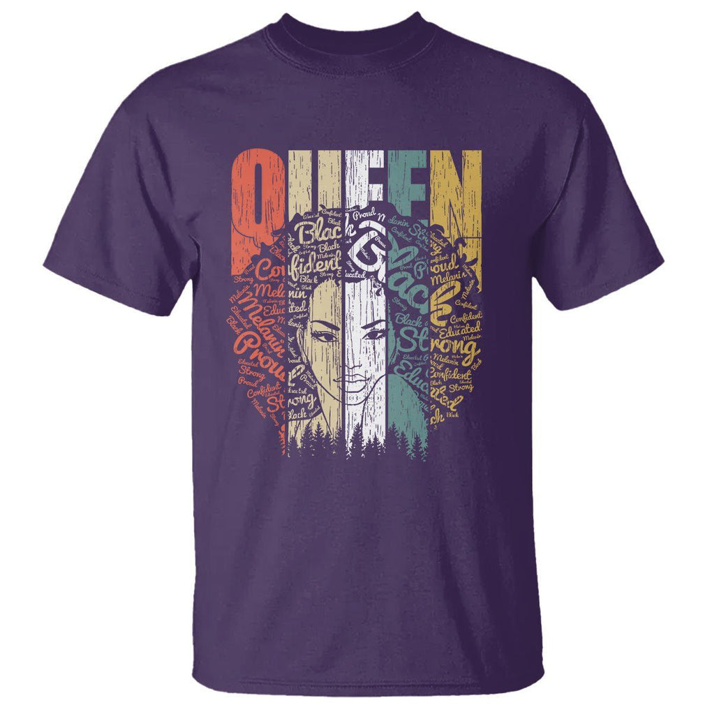 Black History T Shirt For Women Educated Strong Black Queen TS01 Purple Printyourwear