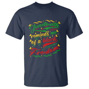Black History T Shirt Juneteenth Reminds Me Of a Black Freedom TS01 Navy Printyourwear