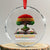 Black History Teacher Crystal Glass Ornament Honoring The Past Inspiring The Future Tree of Life - Print Your Wear