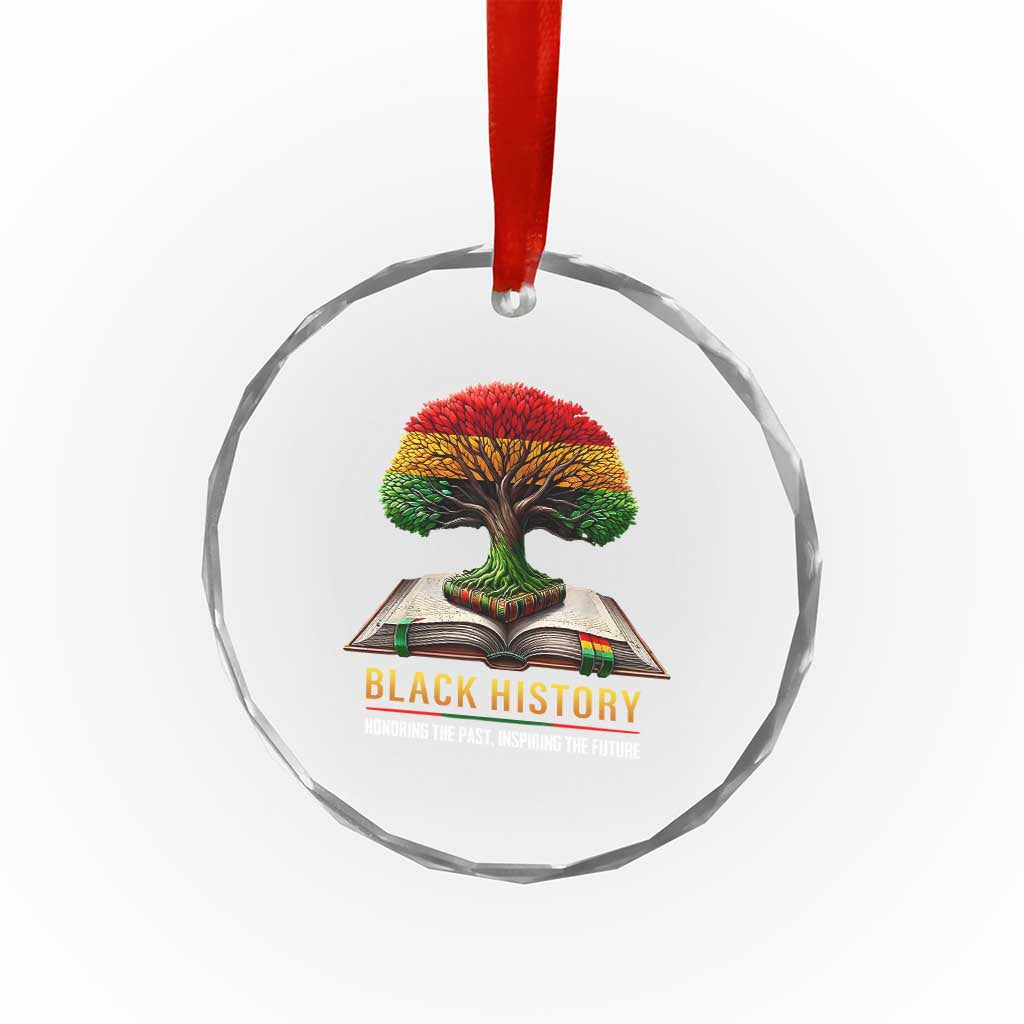 Black History Teacher Crystal Glass Ornament Honoring The Past Inspiring The Future Tree of Life TS02 Print Your Wear