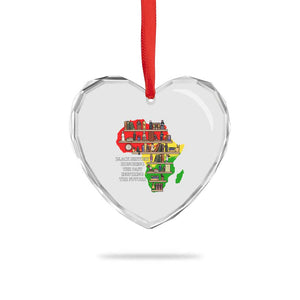 Black History Teacher Heart Crystal Glass Ornament Black History Honoring The Past Inspiring The Future TS14 Print Your Wear