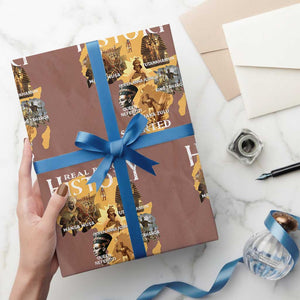 Black History Wrapping Paper Roll Didnt Start With Slavery TS10 Mocha Print Your Wear