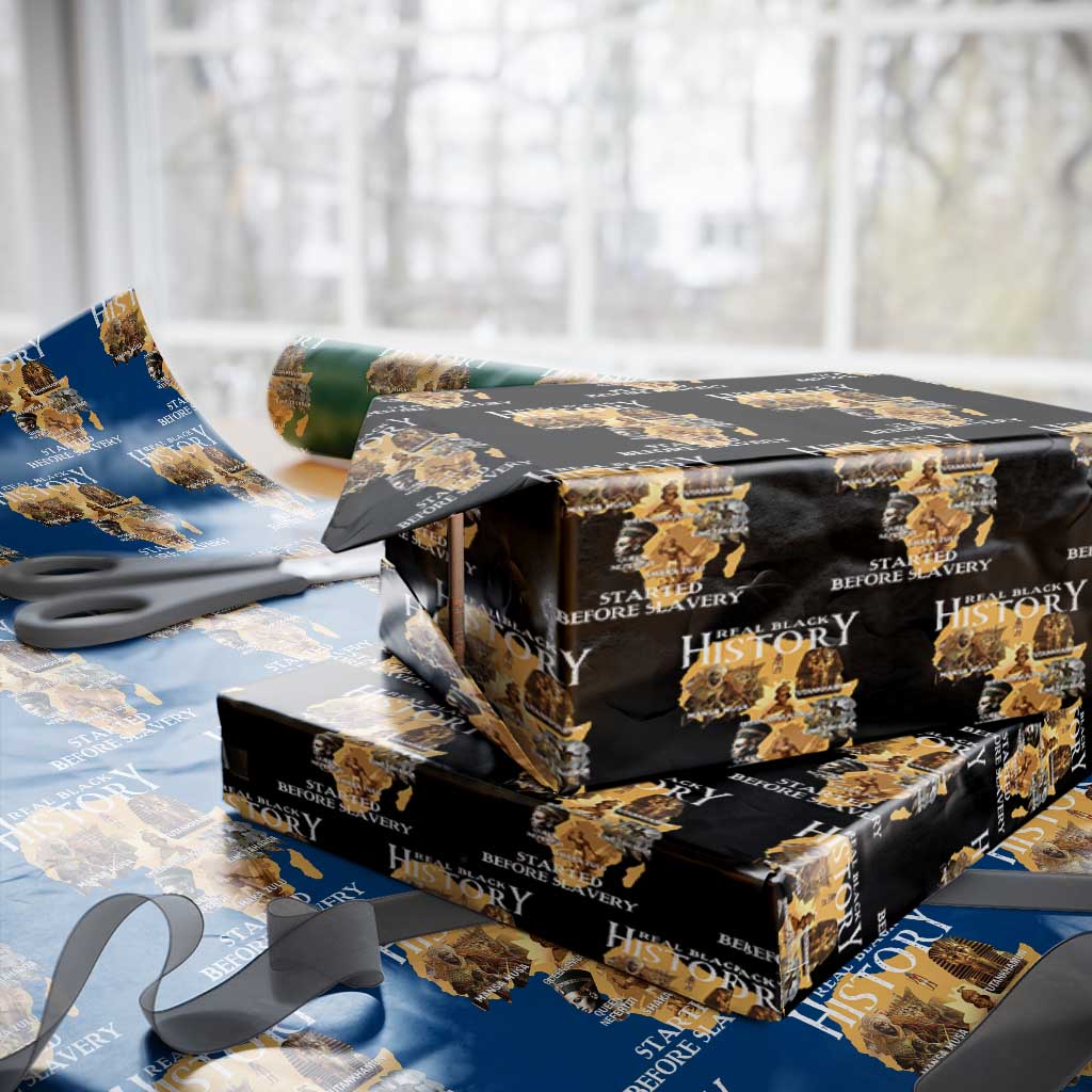 Black History Wrapping Paper Roll Didnt Start With Slavery TS10 Black Print Your Wear