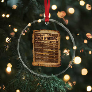 Black Inventors Crystal Glass Ornament Afro African Melanin Black History Month Juneteenth TS10 Print Your Wear