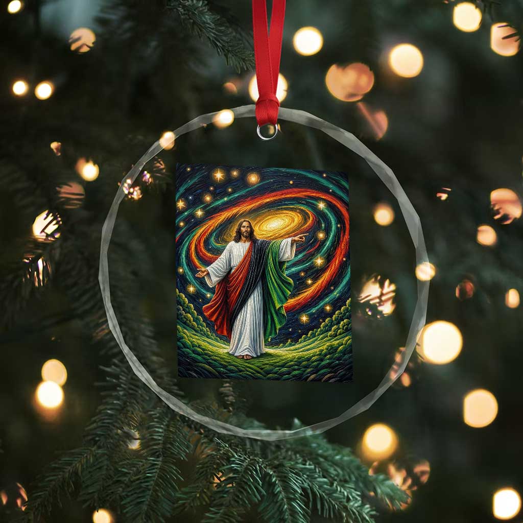 Black Jesus Juneteenth Crystal Glass Ornament African American Christian Pride TS12 Print Your Wear