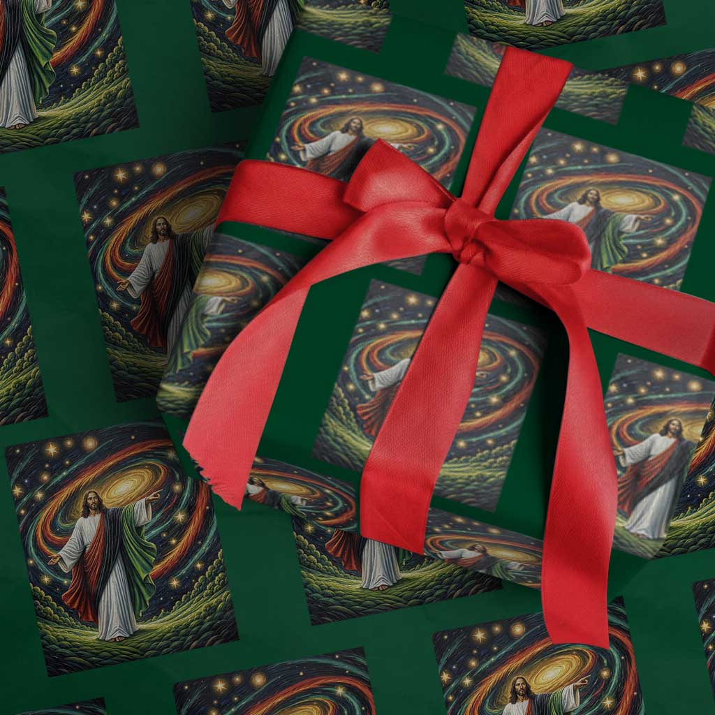 Black Jesus Juneteenth Wrapping Paper Roll African American Christian Pride TS12 Green Print Your Wear