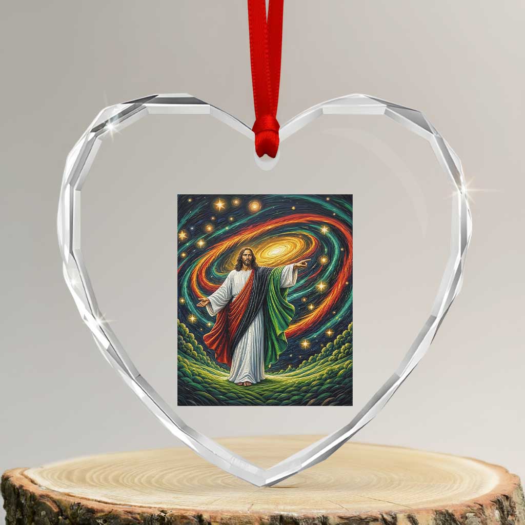 Black Jesus Juneteenth Heart Crystal Glass Ornament African American Christian Pride TS12 Transparent Glass 3'' Heart Print Your Wear