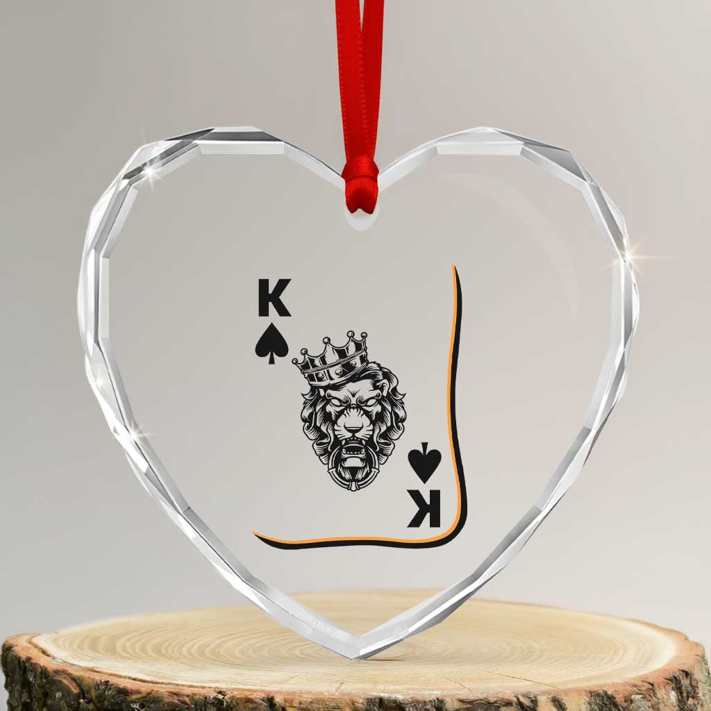 Black King Lion Heart Crystal Glass Ornament African American Black History Month Gift TS12 Transparent Glass 3'' Heart Print Your Wear