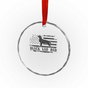 Black Lab Dad Crystal Glass Ornament Funny Labrador Dad Fathers Day Gift for Dog Lovers TS10 Print Your Wear