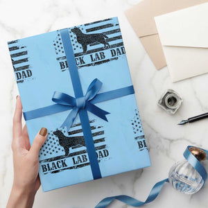 Black Lab Dad Wrapping Paper Roll Funny Labrador Dad Fathers Day Gift for Dog Lovers TS10 Light Blue Print Your Wear