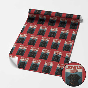 Black Labrador Retriever Wrapping Paper Roll Funny Jowls Horror Dog Poster TS12 Red Print Your Wear