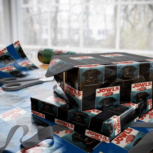 Black Labrador Retriever Wrapping Paper Roll Funny Jowls Horror Dog Poster TS12 Black Print Your Wear