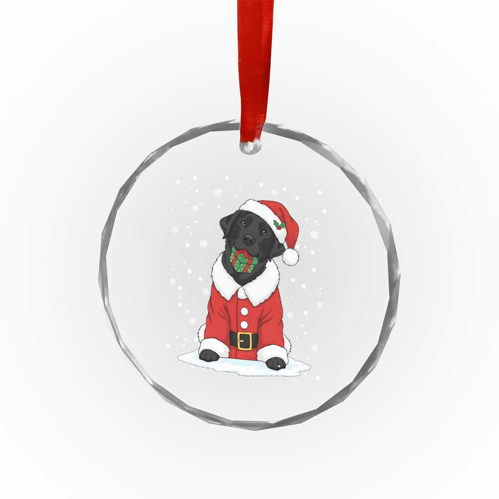 Black Labrador Santa Crystal Glass Ornament Funny Christmas Dog Lover Gift TS12 Print Your Wear