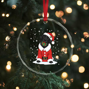 Black Labrador Santa Crystal Glass Ornament Funny Christmas Dog Lover Gift TS12 Print Your Wear