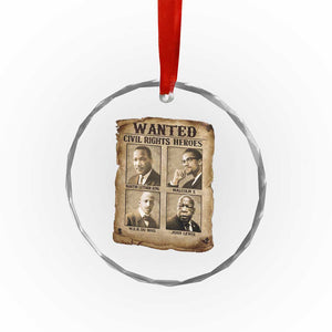 Black Leaders Crystal Glass Ornament Wanted Civil Rights Heroes MLK Malcolm X Web John Lewis TS11 Print Your Wear