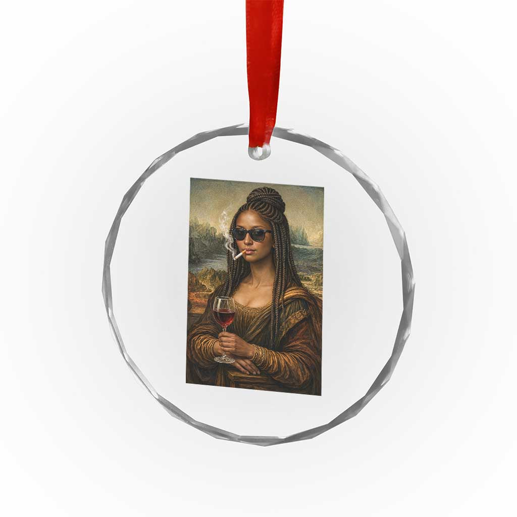 Black Mona Lisa African American Crystal Glass Ornament Black History Month TS12 Print Your Wear