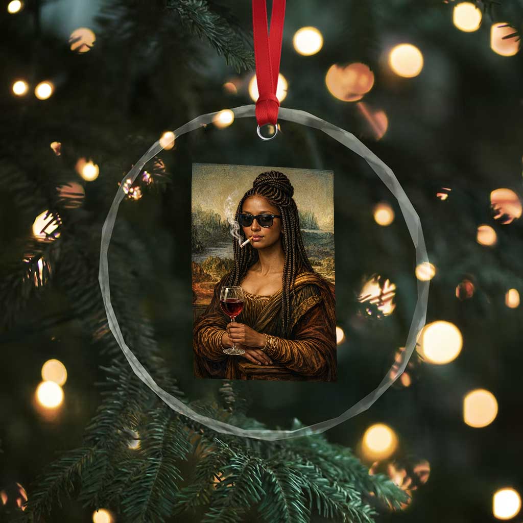 Black Mona Lisa African American Crystal Glass Ornament Black History Month TS12 Print Your Wear