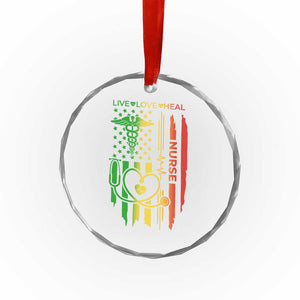 Black Nurse Crystal Glass Ornament American Flag Proud Afro African Women Melanin Pride TS10 Print Your Wear