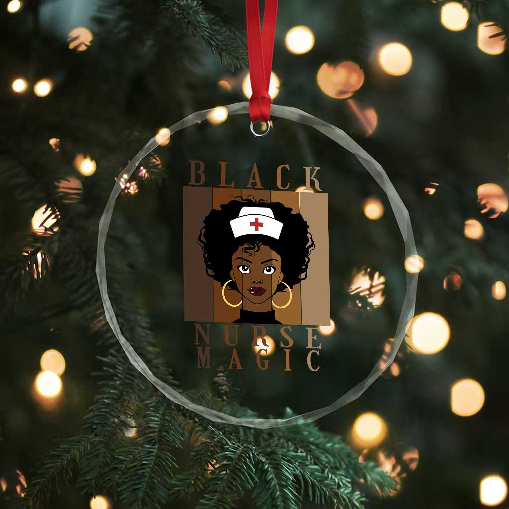 Black Nurse Magic Crystal Glass Ornament Black History Month Nurse Gift TS12 Print Your Wear
