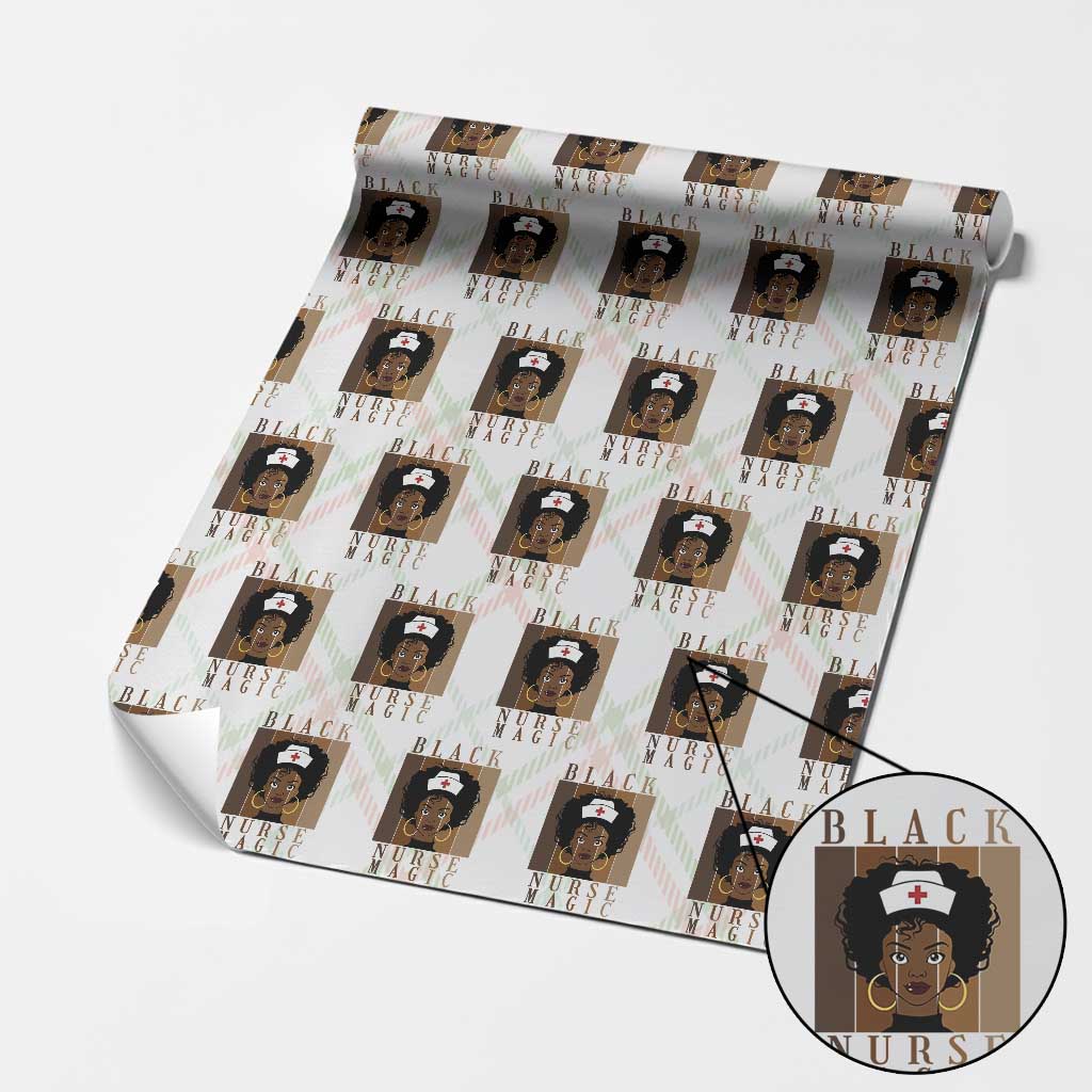Black Nurse Magic Wrapping Paper Roll Black History Month Nurse Gift TS12 Christmas Plaid Print Your Wear
