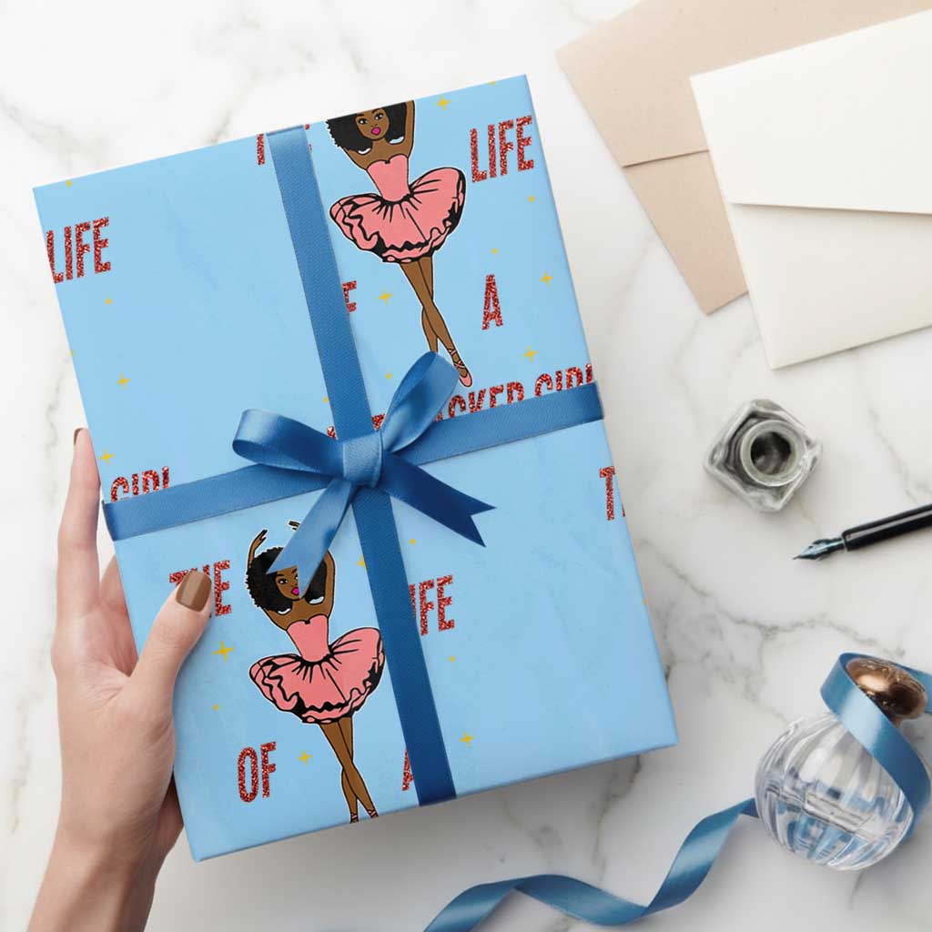 Black Nutcracker Wrapping Paper Roll The Life Of A Ballet Girl TS14 Light Blue Print Your Wear