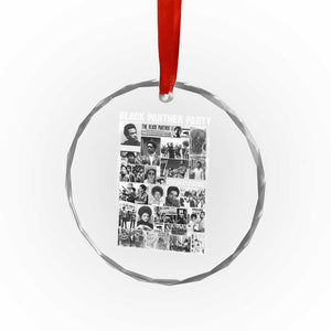 Black Panther Party Collage Crystal Glass Ornament Revolutionary Tribute to Huey P. Newton Movement Legacy TS02 Print Your Wear