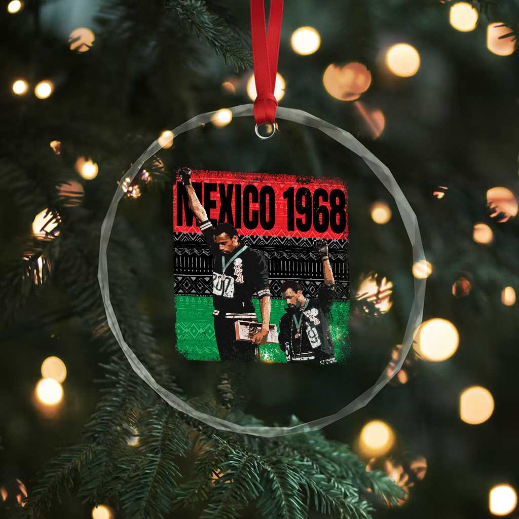 Black Power Salute 1968 Crystal Glass Ornament Black History Month Civil Rights Movement TS10 Print Your Wear