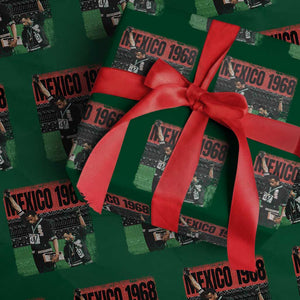 Black Power Salute 1968 Wrapping Paper Roll Black History Month Civil Rights Movement TS10 Green Print Your Wear