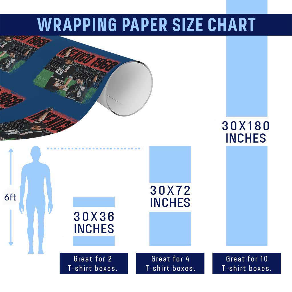 Black Power Salute 1968 Wrapping Paper Roll Black History Month Civil Rights Movement TS10 Print Your Wear