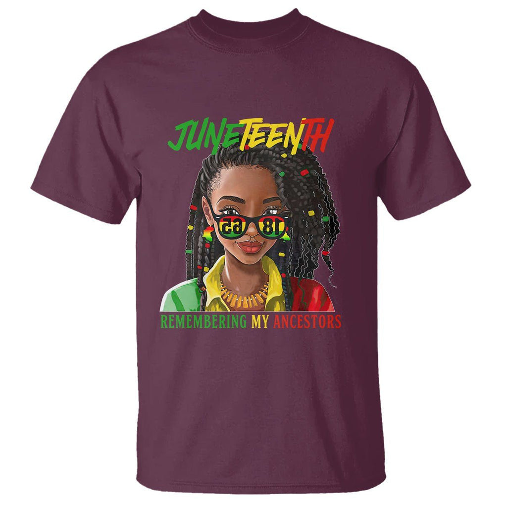 Black Prince T Shirt Juneteenth Loc'd Hair Remembering My Ancestor for Women TS01 Maroon Printyourwear