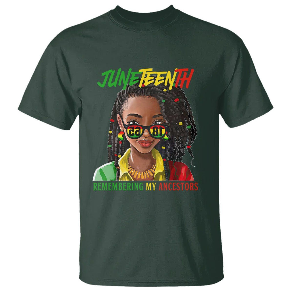 Black Prince T Shirt Juneteenth Loc'd Hair Remembering My Ancestor for Women TS01 Dark Forest Green Printyourwear