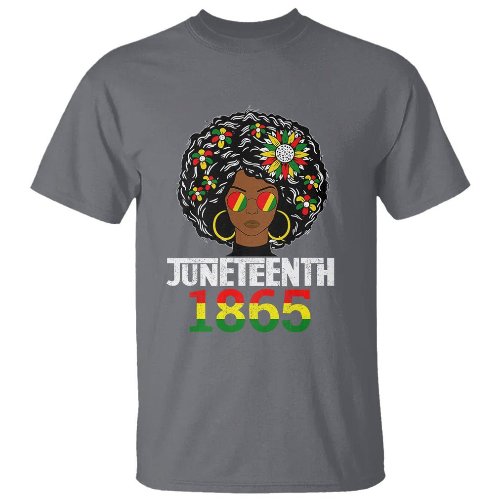 Black Queen 1865 Juneteenth T Shirt TS01 Charcoal Printyourwear