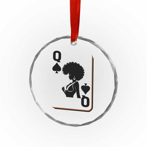 Black Queen Crystal Glass Ornament Black History Month Afro Woman Poker Card Games TS10 Print Your Wear