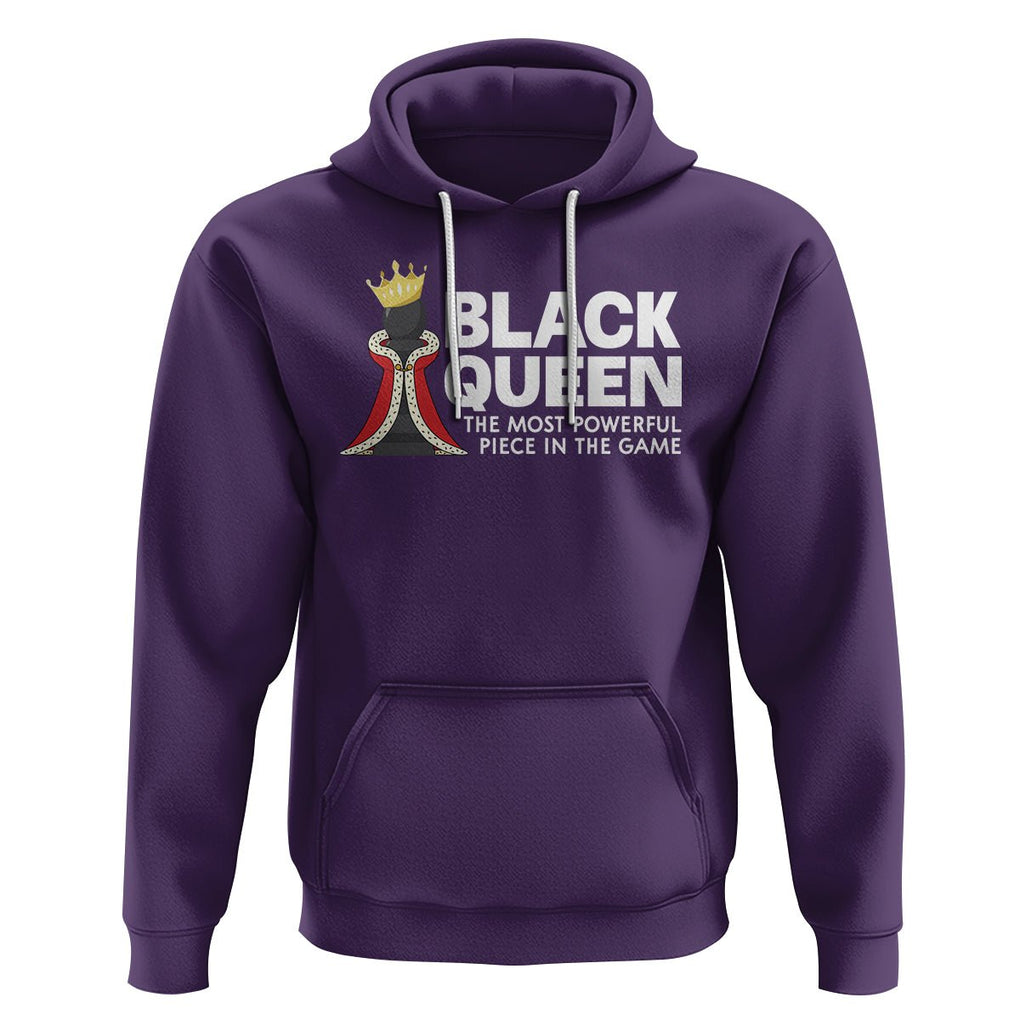 Black Queen The Most Powerful Piece In The Game Chess Hoodie TS09 Purple Printyourwear