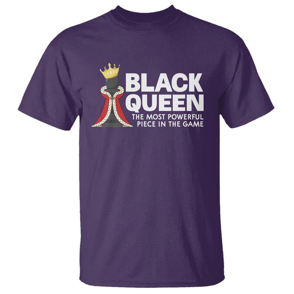 Black Queen The Most Powerful Piece In The Game Chess T Shirt TS09 Purple Printyourwear