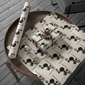 Black Queen Wrapping Paper Roll Black History Month Afro Woman Poker Card Games TS10 Beige Print Your Wear