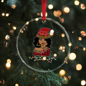 Black Santa African American Xmas Crystal Glass Ornament Sassy Afro Queen Black Woman TS10 Print Your Wear