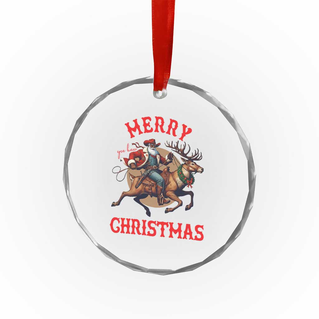 Black Santa Claus Crystal Glass Ornament African American Cowboy Christmas TS14 Print Your Wear