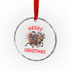 Black Santa Claus Crystal Glass Ornament African American Cowboy Christmas TS14 Print Your Wear