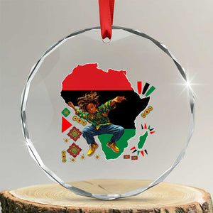 Black Son Future Leader Crystal Glass Ornament African American Pride Black History Month TS02 Transparent Glass 3'' Circle Print Your Wear