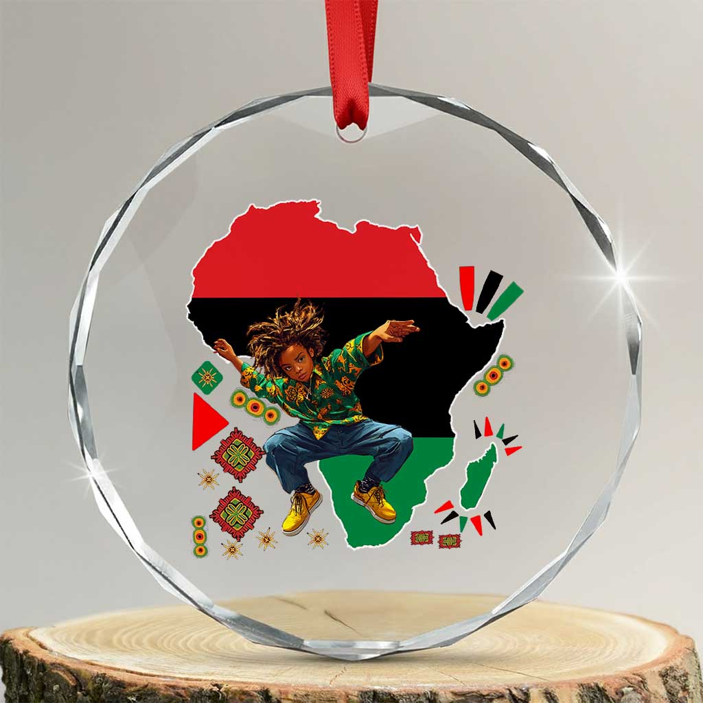 Black Son Future Leader Crystal Glass Ornament African American Pride Black History Month TS02 Transparent Glass 3'' Circle Print Your Wear