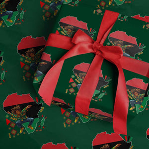 Black Son Future Leader Wrapping Paper Roll African American Pride Black History Month TS02 Green Print Your Wear