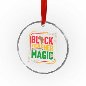 Black Teacher Magic Crystal Glass Ornament African American Pride Educator Gift TS12 Print Your Wear