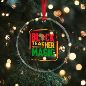 Black Teacher Magic Crystal Glass Ornament African American Pride Educator Gift TS12 Print Your Wear